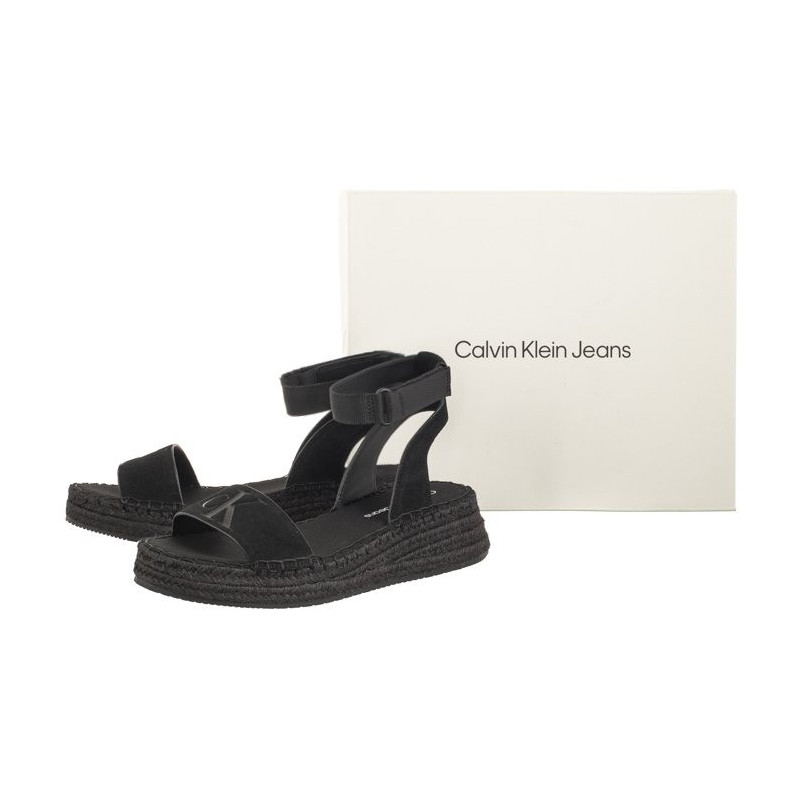 Calvin Klein Sporty Wedge Rope Su Con Black YW0YW00977 BDS (CK456-a) batai