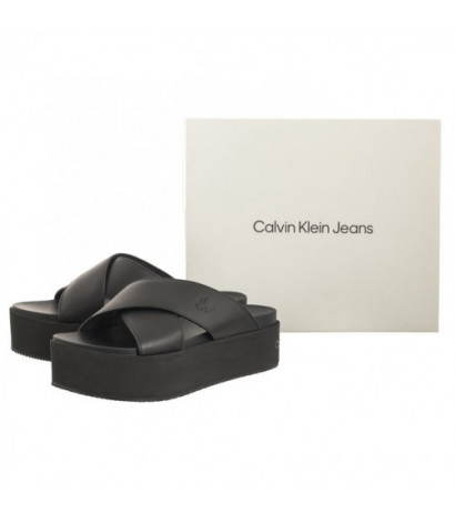 Calvin Klein Flatform Cross MG UC Triple Black YW0YW01349 0GT (CK466-a) bateliai