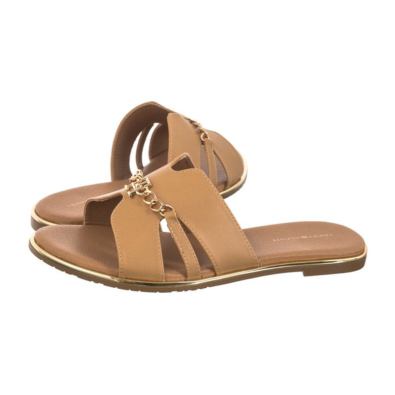 Tommy Hilfiger Flat Slide T3A2-33251-03265 501 Taupe (TH1036-a) Moteriški batai/šlepetės