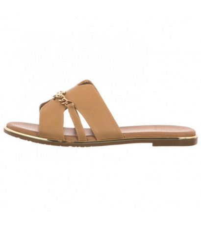 Tommy Hilfiger Flat Slide T3A2-33251-03265 501 Taupe (TH1036-a) Moteriški batai/šlepetės