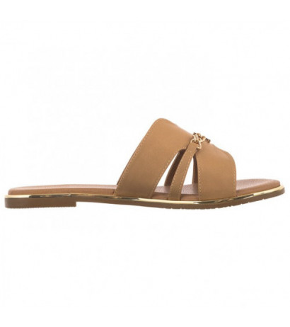 Tommy Hilfiger Flat Slide T3A2-33251-03265 501 Taupe (TH1036-a) Moteriški batai/šlepetės