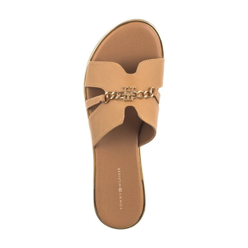 Tommy Hilfiger Flat Slide T3A2-33251-03265 501 Taupe (TH1036-a) Moteriški batai/šlepetės