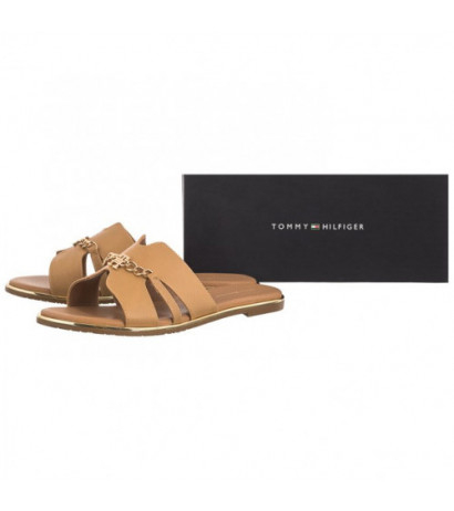 Tommy Hilfiger Flat Slide T3A2-33251-03265 501 Taupe (TH1036-a) Moteriški batai/šlepetės