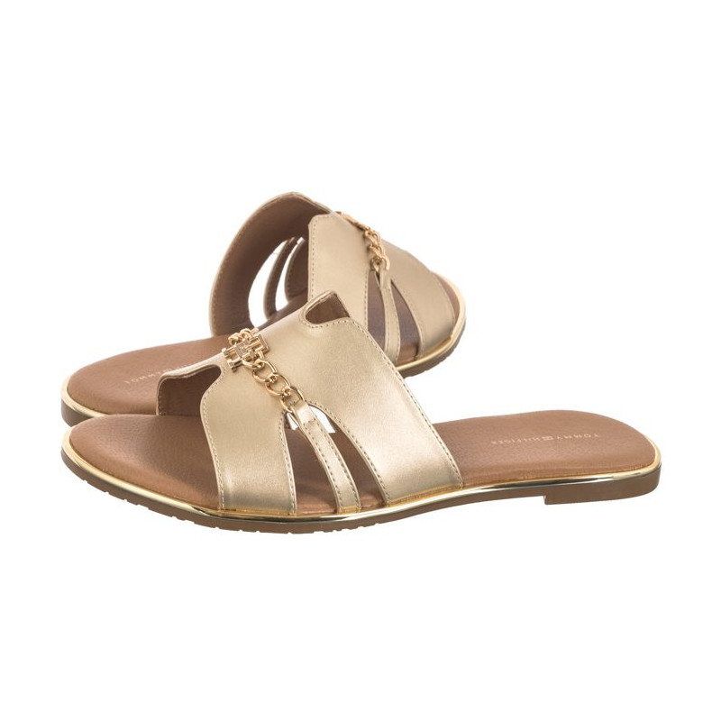 Tommy Hilfiger Flat Slide T3A2-33250-1372 514 Platinum (TH1036-b) Moteriški batai/šlepetės