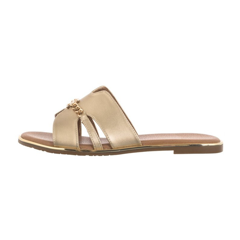 Tommy Hilfiger Flat Slide T3A2-33250-1372 514 Platinum (TH1036-b) Moteriški batai/šlepetės