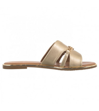 Tommy Hilfiger Flat Slide T3A2-33250-1372 514 Platinum (TH1036-b) Moteriški batai/šlepetės