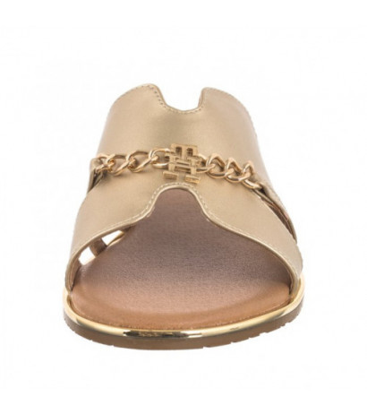 Tommy Hilfiger Flat Slide T3A2-33250-1372 514 Platinum (TH1036-b) Moteriški batai/šlepetės