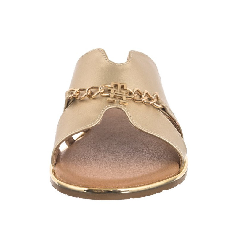 Tommy Hilfiger Flat Slide T3A2-33250-1372 514 Platinum (TH1036-b) Moteriški batai/šlepetės