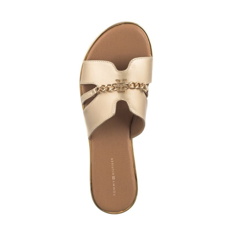 Tommy Hilfiger Flat Slide T3A2-33250-1372 514 Platinum (TH1036-b) Moteriški batai/šlepetės