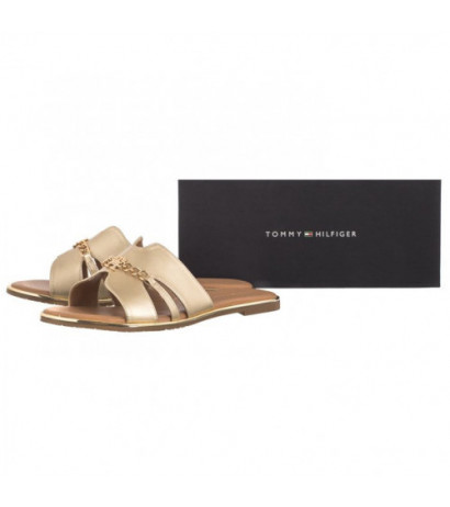 Tommy Hilfiger Flat Slide T3A2-33250-1372 514 Platinum (TH1036-b) Moteriški batai/šlepetės