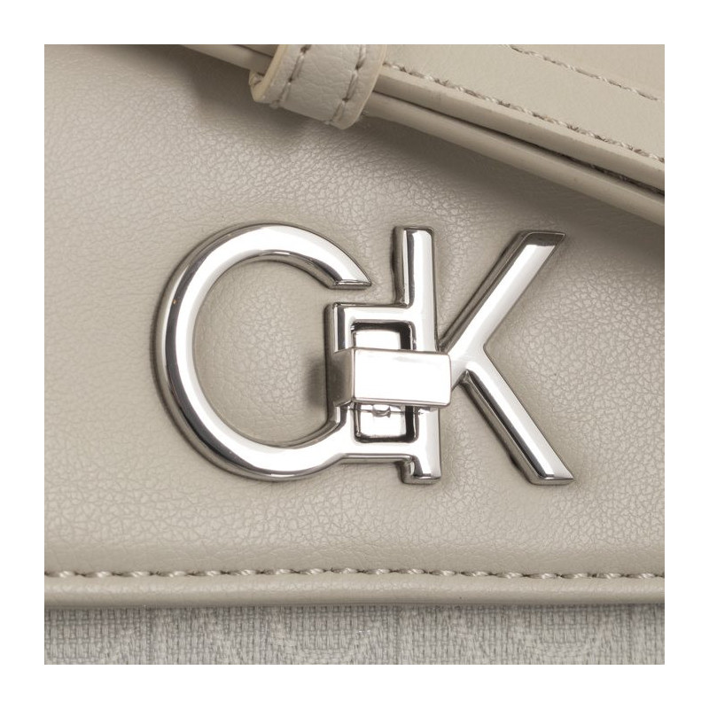 Calvin Klein Re-Lock Mini Crossbody Bag_JCQ Dk Ecru Jacquard