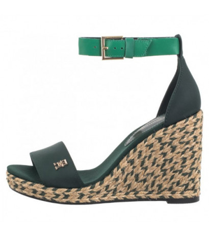 Tommy Hilfiger Colorful High Wedge Satin Sandal Hunter FW0FW07914 MBP (TH1057-a) batai