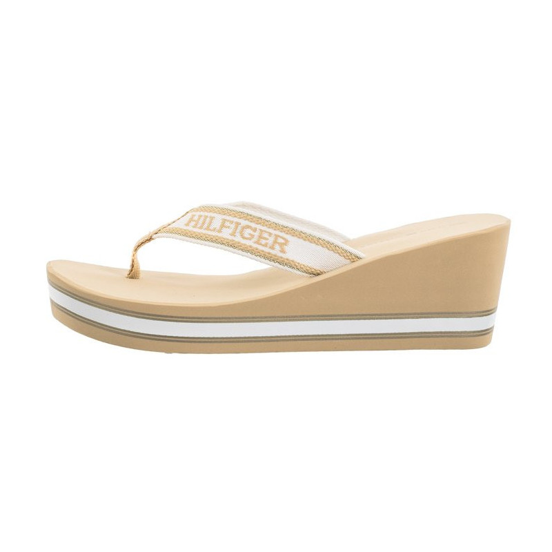 Tommy Hilfiger Hilfiger Wedge Beach Sandal Hervest Wheat FW0FW07903 ACR (TH1059-b) šlepetės