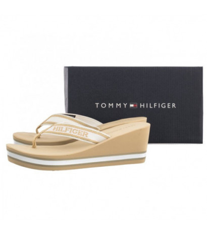 Tommy Hilfiger Hilfiger Wedge Beach Sandal Hervest Wheat FW0FW07903 ACR (TH1059-b) šlepetės