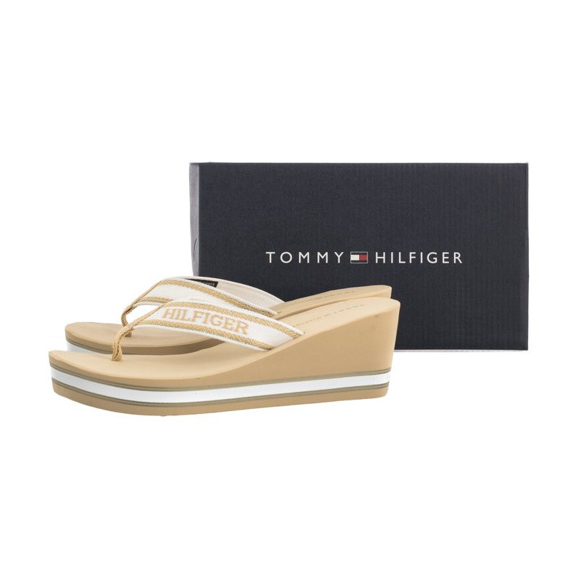 Tommy Hilfiger Hilfiger Wedge Beach Sandal Hervest Wheat FW0FW07903 ACR (TH1059-b) šlepetės