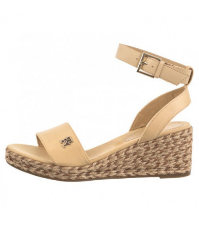 Tommy Hilfiger Colorful Wedge Satin Sandal Hervest Wheat FW0FW07913 ACR (TH1058-a) batai