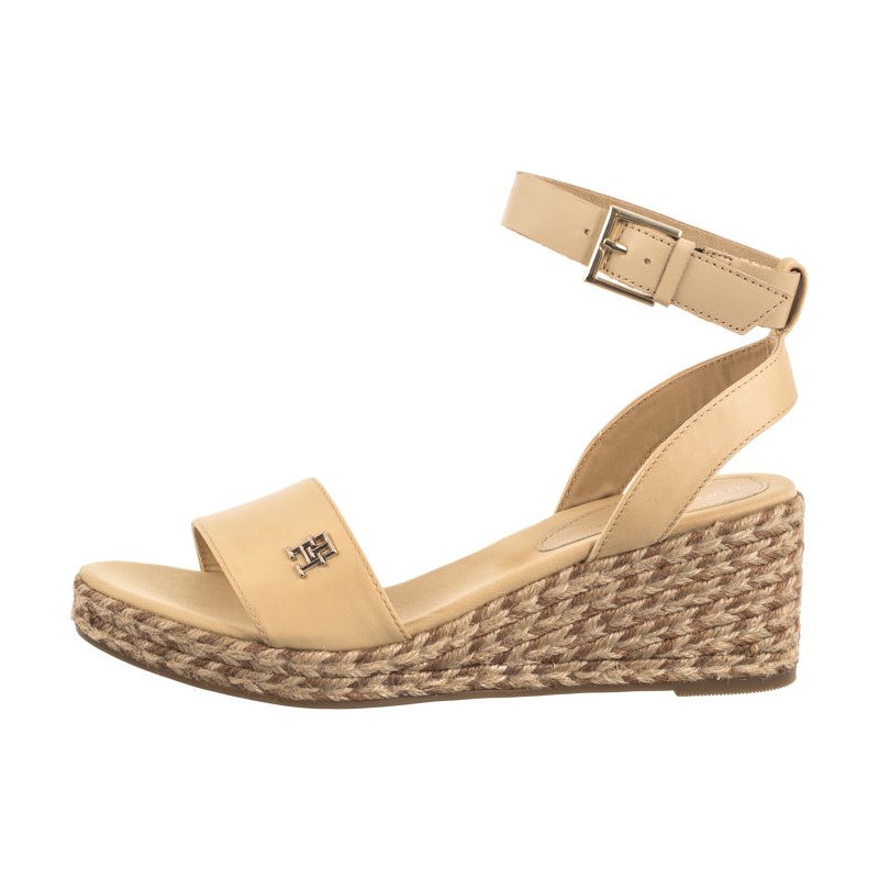 Tommy Hilfiger Colorful Wedge Satin Sandal Hervest Wheat FW0FW07913 ACR (TH1058-a) batai