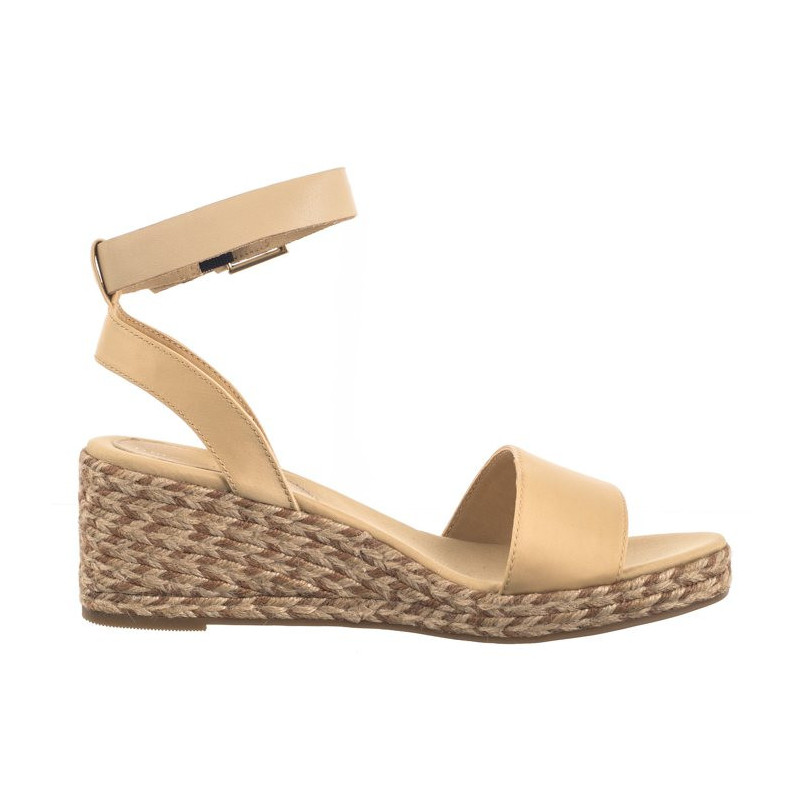 Tommy Hilfiger Colorful Wedge Satin Sandal Hervest Wheat FW0FW07913 ACR (TH1058-a) batai