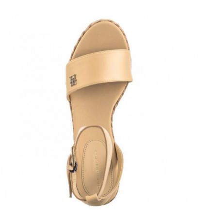 Tommy Hilfiger Colorful Wedge Satin Sandal Hervest Wheat FW0FW07913 ACR (TH1058-a) batai