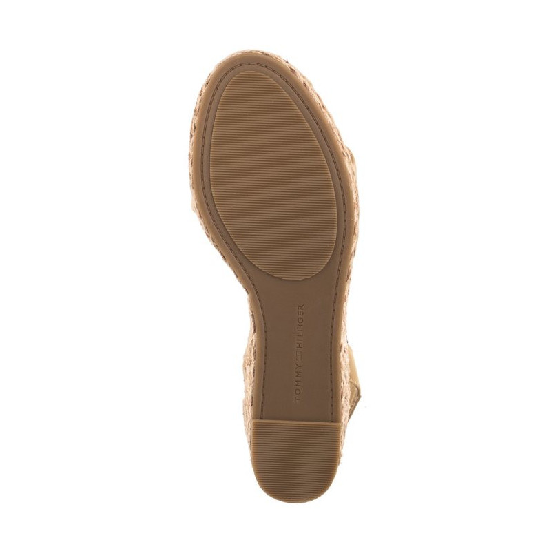 Tommy Hilfiger Colorful Wedge Satin Sandal Hervest Wheat FW0FW07913 ACR (TH1058-a) batai