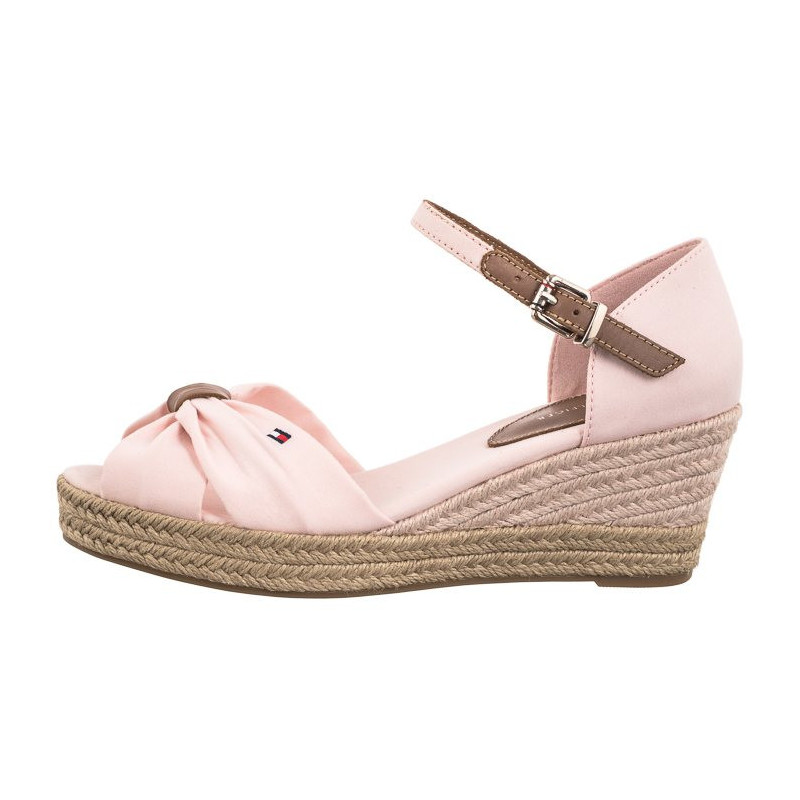 Tommy Hilfiger Basic Open Toe Mid Wedge Whimsy Pink FW0FW04785 TJQ (TH1078-b) batai