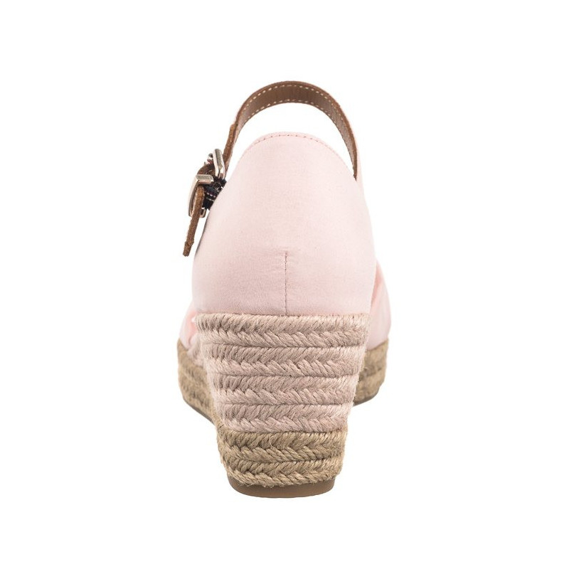 Tommy Hilfiger Basic Open Toe Mid Wedge Whimsy Pink FW0FW04785 TJQ (TH1078-b) batai