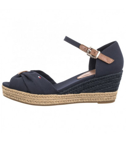 Tommy Hilfiger Basic Open Toe Mid Wedge Space Blue FW0FW04785 DW6 (TH1078-a) batai