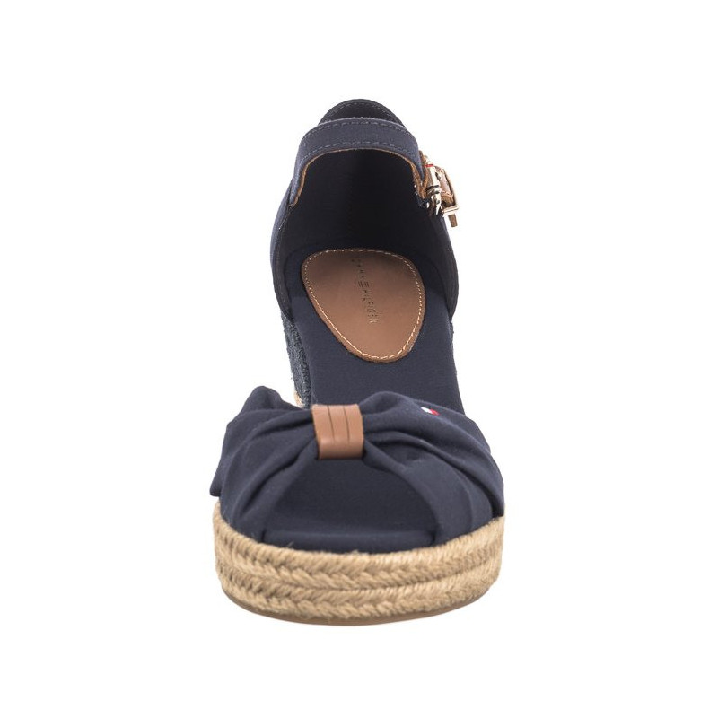 Tommy Hilfiger Basic Open Toe Mid Wedge Space Blue FW0FW04785 DW6 (TH1078-a) batai