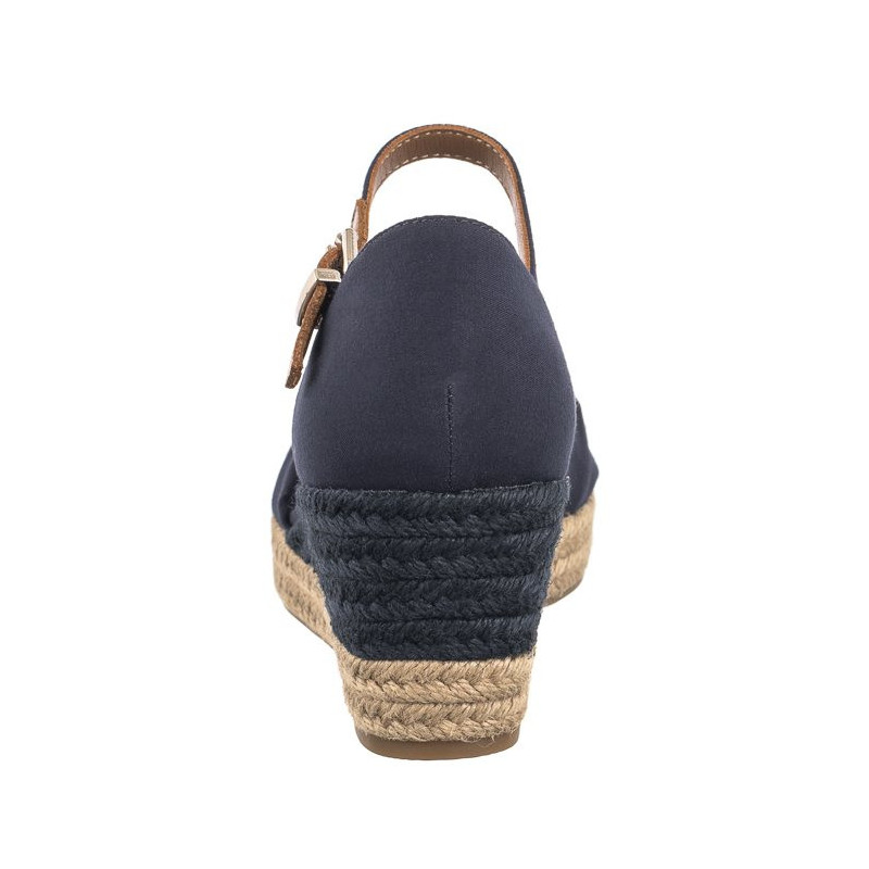 Tommy Hilfiger Basic Open Toe Mid Wedge Space Blue FW0FW04785 DW6 (TH1078-a) batai