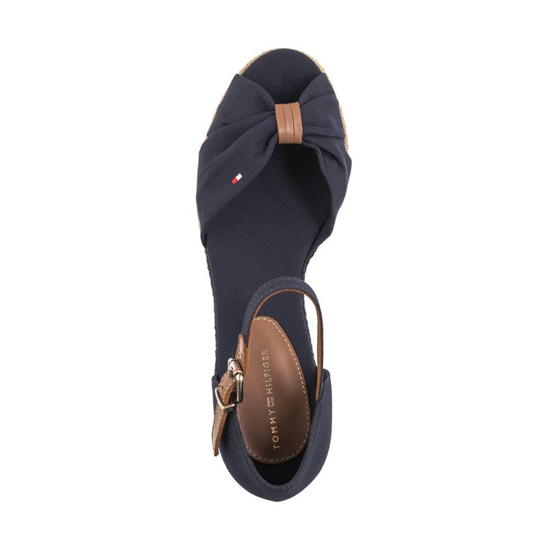 Tommy Hilfiger Basic Open Toe Mid Wedge Space Blue FW0FW04785 DW6 (TH1078-a) batai