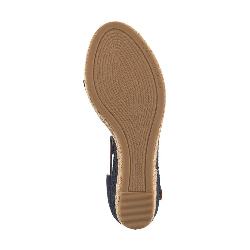 Tommy Hilfiger Basic Open Toe Mid Wedge Space Blue FW0FW04785 DW6 (TH1078-a) batai