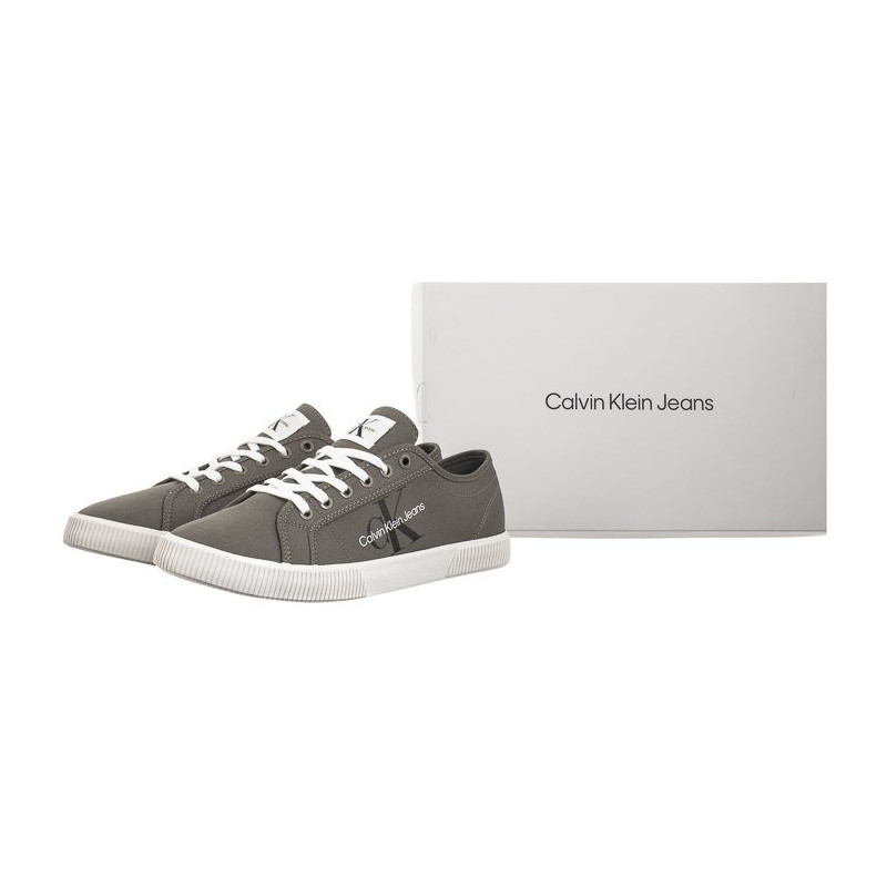 Calvin Klein Ess Vulcanized Low Laceup CS ML Dusty Olive/Bright White YM0YM00306 0IH (CK497-b) sportiniai bateliai 