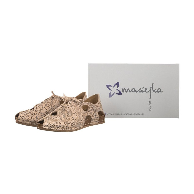 Maciejka Beżowe/Złote 06431-02/00-6 (MA1178-c) sandalai
