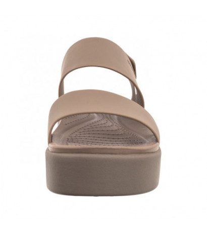 Crocs Brooklyn Low Wedge W Latte/Mushroom 206453-2EL (CR199-f) bateliai