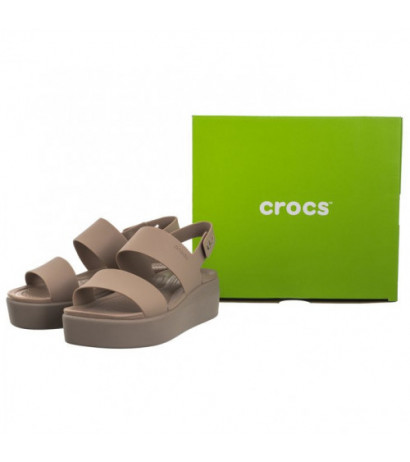 Crocs Brooklyn Low Wedge W Latte/Mushroom 206453-2EL (CR199-f) bateliai