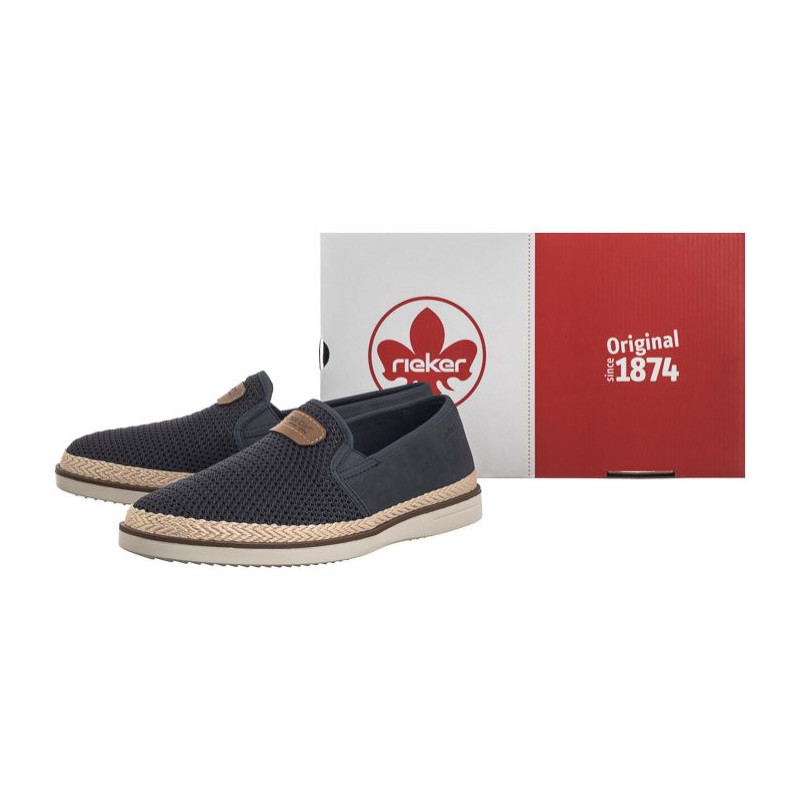 Rieker Granatowe B2366-14 Blue (RI162-a) batai