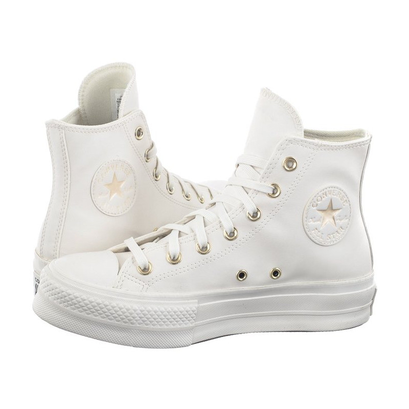 Converse CTAS Lift Hi Vintage White/Egret/Gold A03719C (CO664-a) bateliai