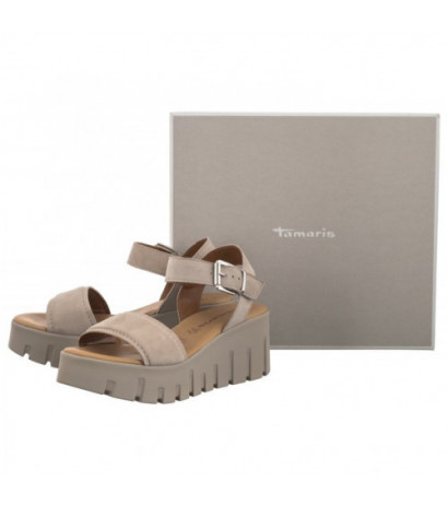 Tamaris Beżowe 1-28712-42 378 Taupe Suede (TM481-b) batai