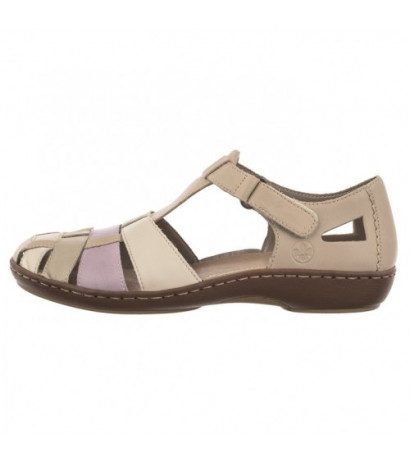 Rieker Beżowe 45869-60 Beige Combination (RI165-a) sandalai