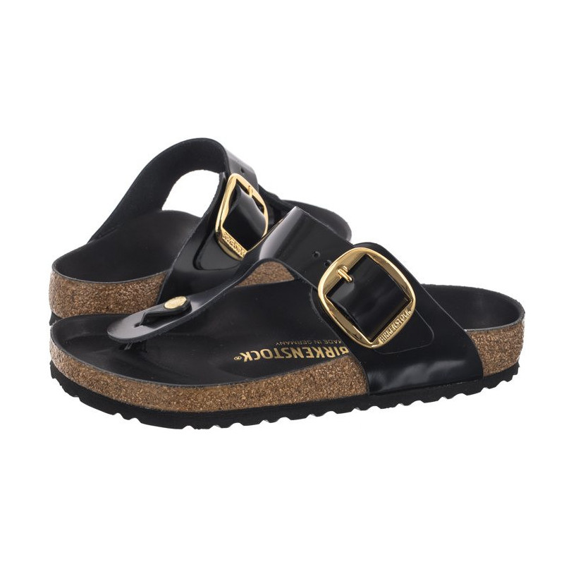 Birkenstock Gizeh Big Buckle High-Shine Black 1021467 (BK253-a) šlepetės