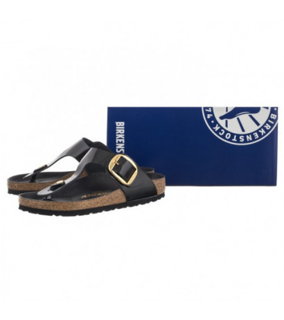 Birkenstock Gizeh Big Buckle High-Shine Black 1021467 (BK253-a) šlepetės