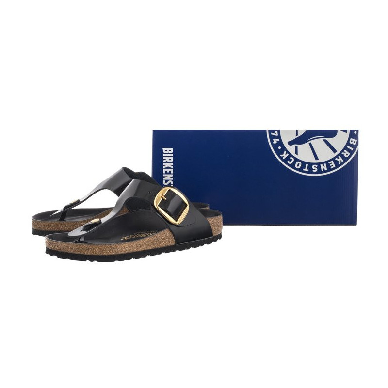 Birkenstock Gizeh Big Buckle High-Shine Black 1021467 (BK253-a) šlepetės