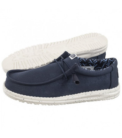 Hey Dude Wally Stretch Canvas Navy 40700-410 (HY14-a) batai