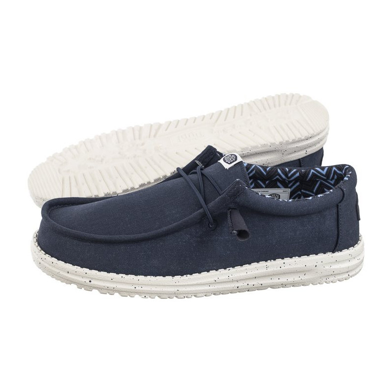 Hey Dude Wally Stretch Canvas Navy 40700-410 (HY14-a) batai