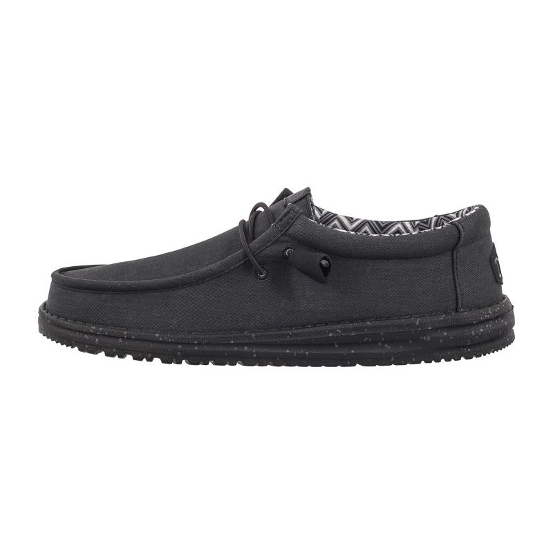 Hey Dude Wally Stretch Canvas Black 40700-060 (HY14-b) batai