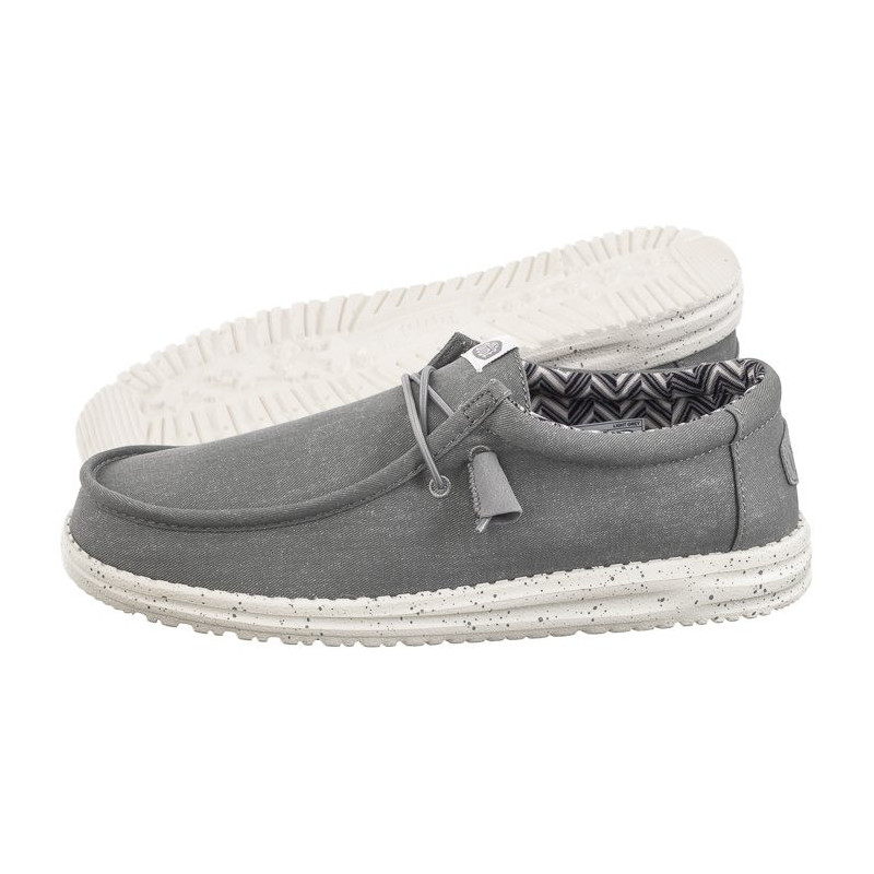 Hey Dude Wally Stretch Canvas Light Grey 40700-007 (HY14-c) batai