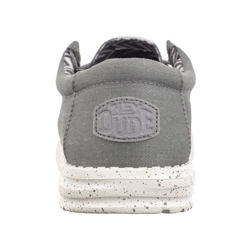 Hey Dude Wally Stretch Canvas Light Grey 40700-007 (HY14-c) batai
