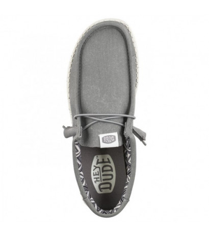 Hey Dude Wally Stretch Canvas Light Grey 40700-007 (HY14-c) batai