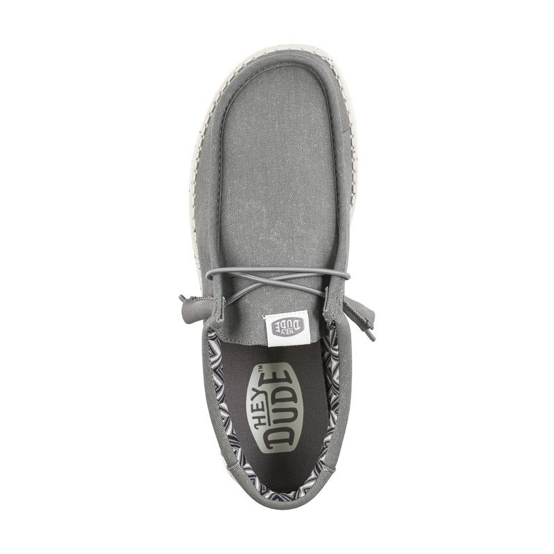 Hey Dude Wally Stretch Canvas Light Grey 40700-007 (HY14-c) batai
