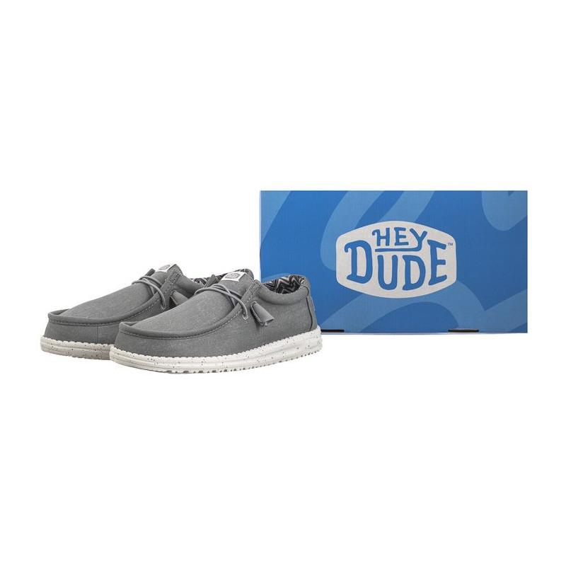 Hey Dude Wally Stretch Canvas Light Grey 40700-007 (HY14-c) batai